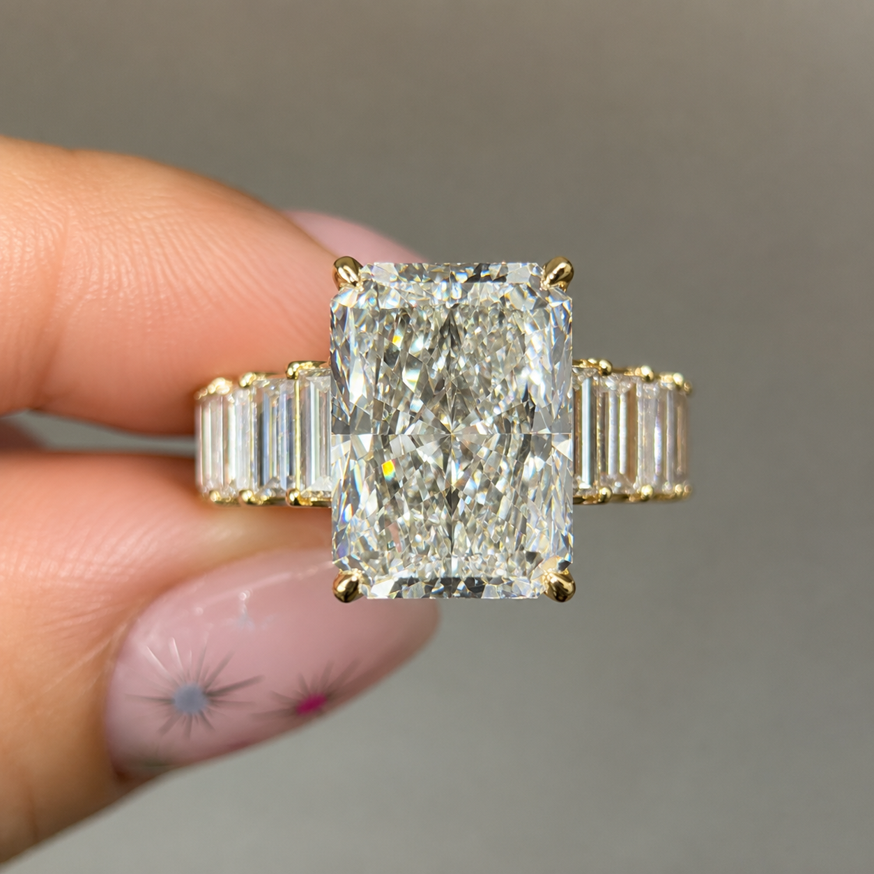 11.92 Carat Radiant Cut Diamond Engagement Ring